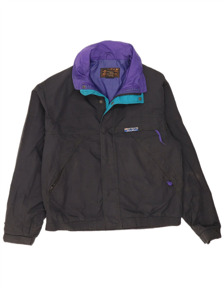 Eddie Bauer Chaqueta cortavientos para hombre UK 36 Small Black Nylon