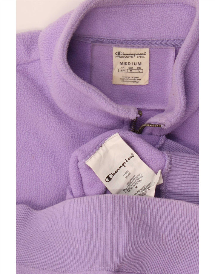 Champion Jersey De Polar Con Cuello Y Cremallera Para Hombre Poliéster Morado Medio