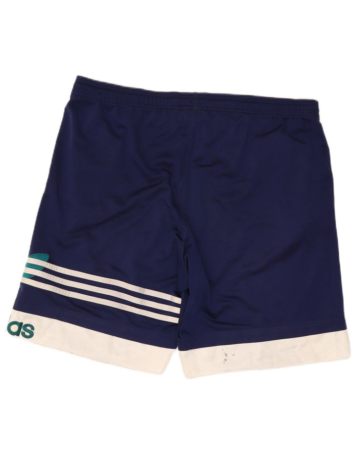 Adidas - Pantalones cortos deportivos con gráficos para hombre, poliéster, color azul marino, talla grande