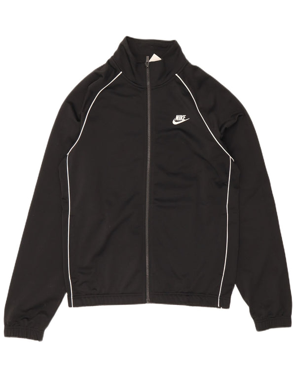 Nike Mens Chándal Top Chaqueta Pequeña Poliéster Negro