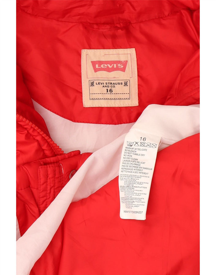 Cazadora acolchada con capucha Levi's Niña 15-16 Años Rojo Poliéster