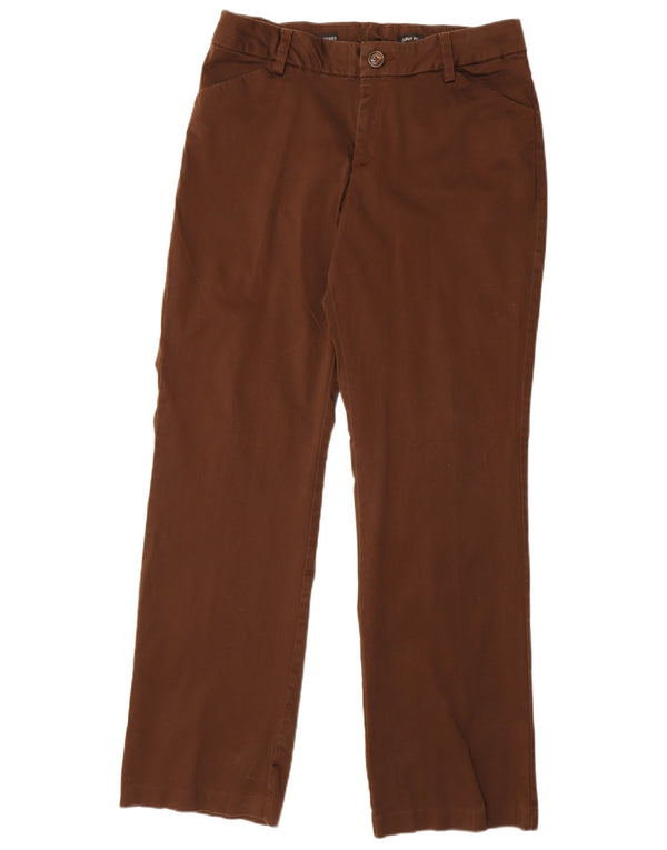 Lee Pantalones casuales rectos y ajustados con curvas para mujer US 14 XL W34 L33 Algodón marrón