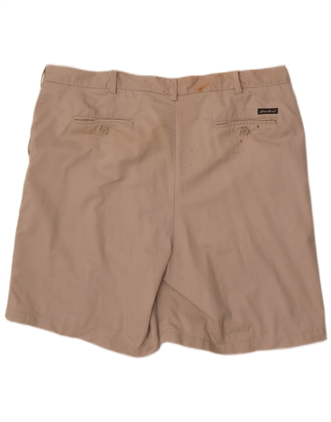 Eddie Bauer Pantalones cortos chinos altos para hombre W44 2XL Algodón beige