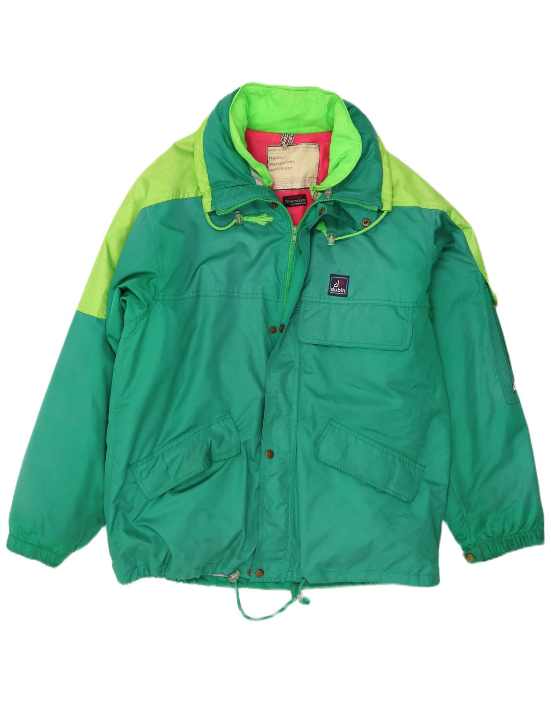 Dubin Chaqueta de esquí para hombre IT 50 Large Verde Colorblock Poliéster