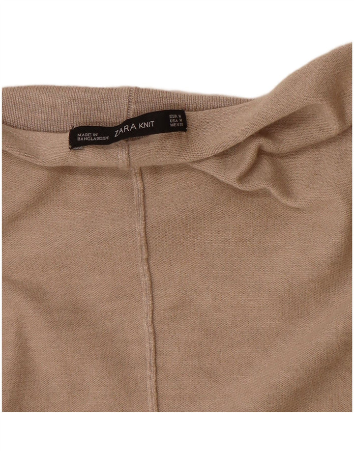 Zara Mujer Poncho Cardigan Suéter UK 44 Medio Beige
