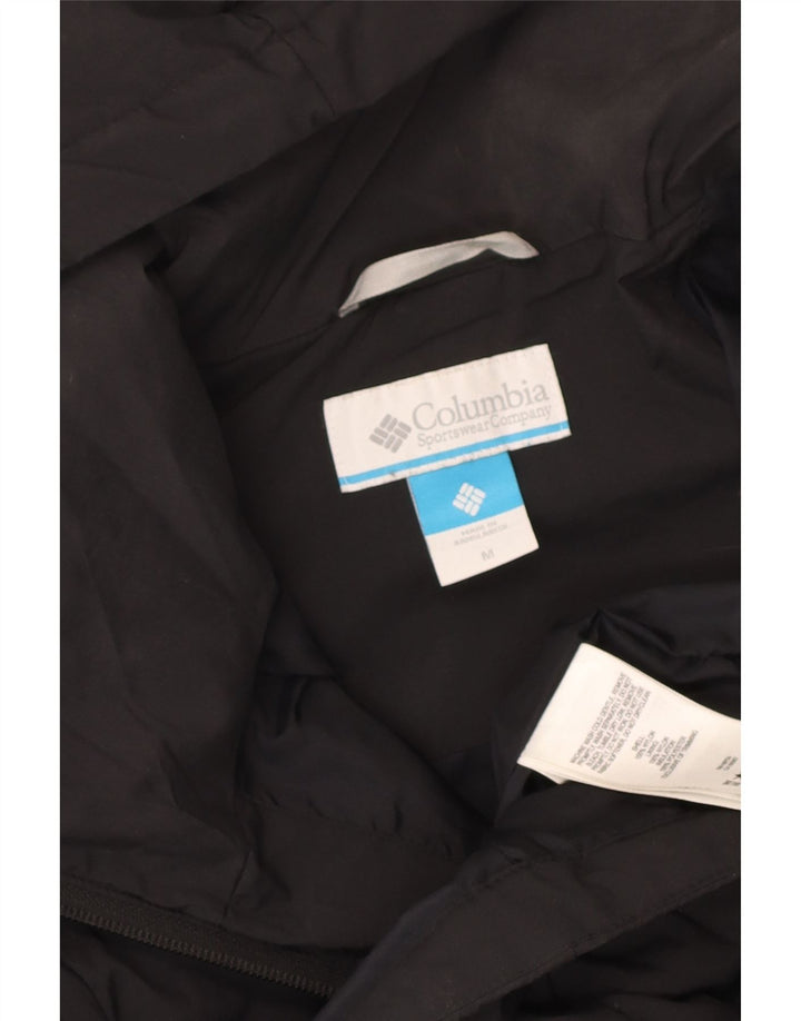 Columbia Abrigo acolchado con capucha para mujer UK 42 Medium Black Nylon