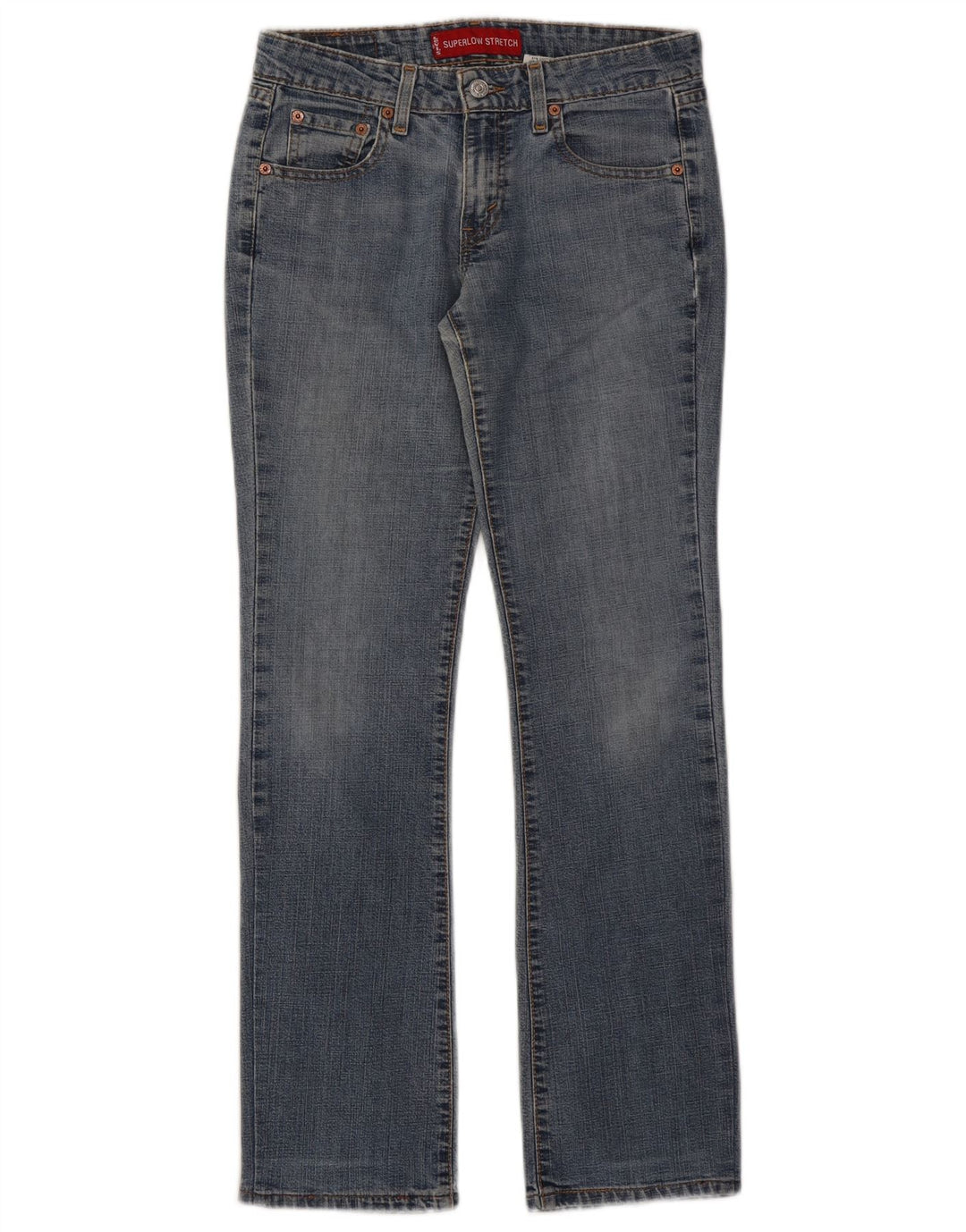 Levi's Jeans 518 Super Low Bootcut para mujer US 3 Small W28 L30 Algodón azul
