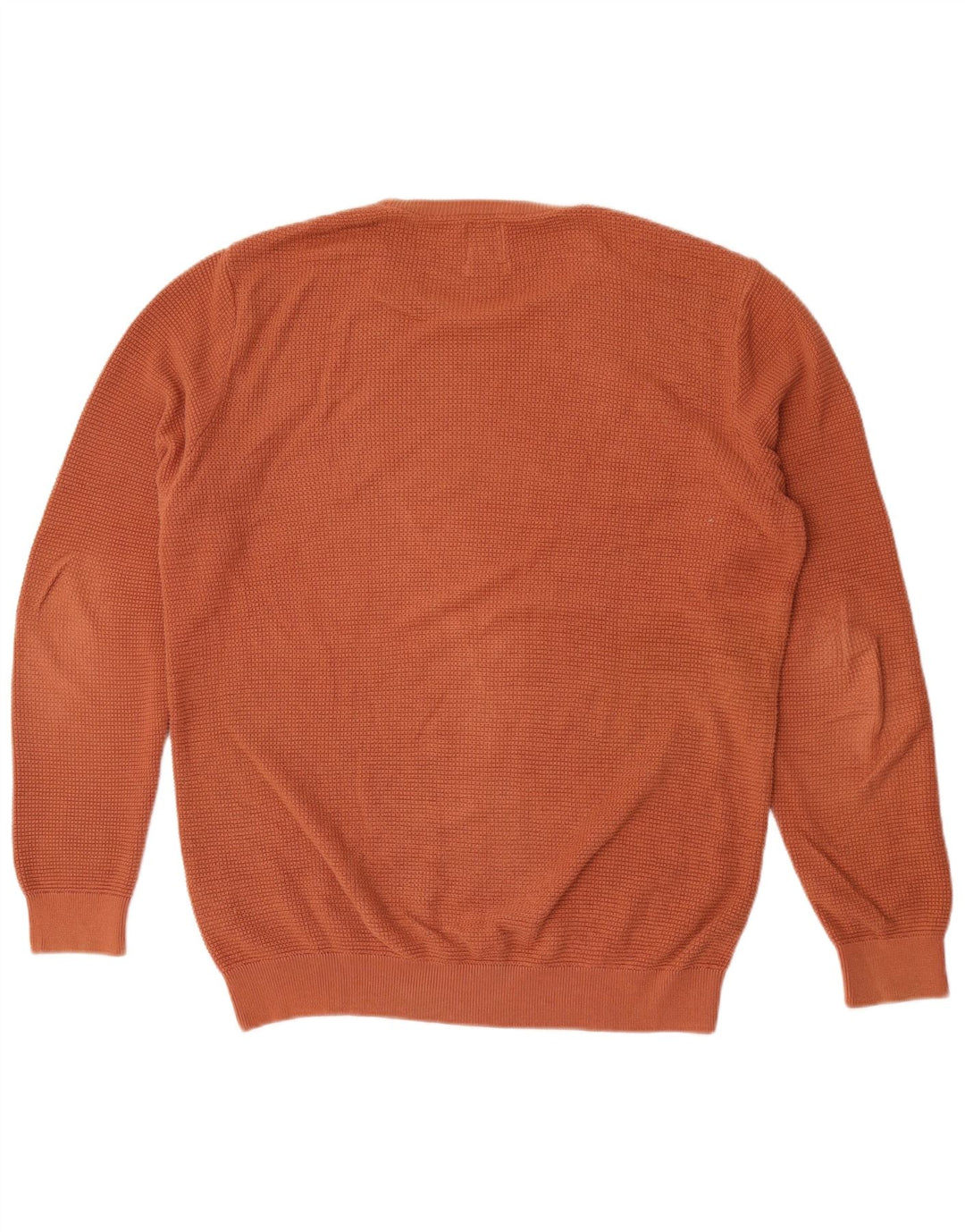 Zara Hombre Jersey Cuello Redondo Jersey Algodón Naranja Medio