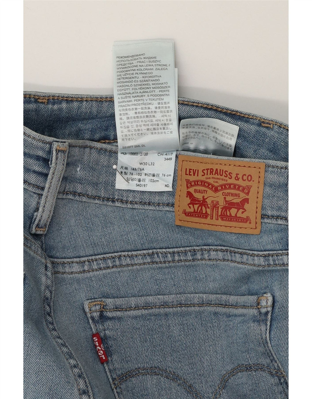 LEVI'S Womens 712 Slim Jeans W30 L28 Blue Cotton Vintage Levi's and Second-Hand Levi's from Messina Hembry 