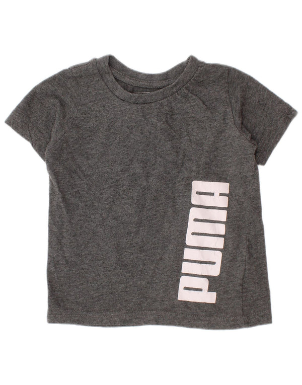 Puma Camiseta gráfica para bebé niño 18-24 meses Algodón gris