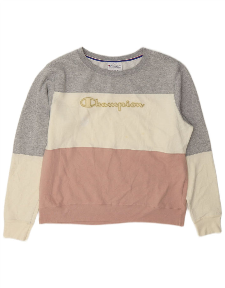 Champion Sudadera Jumper para Mujer UK 46 Grande Multicolor Colorblock