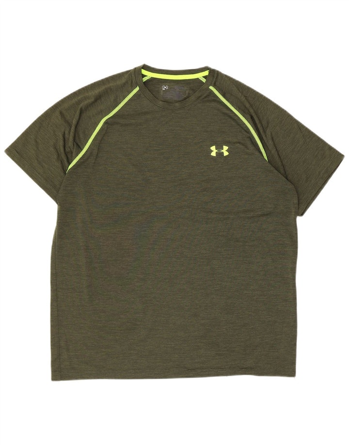 UNDER ARMOUR Camiseta para hombre Top grande caqui moteado