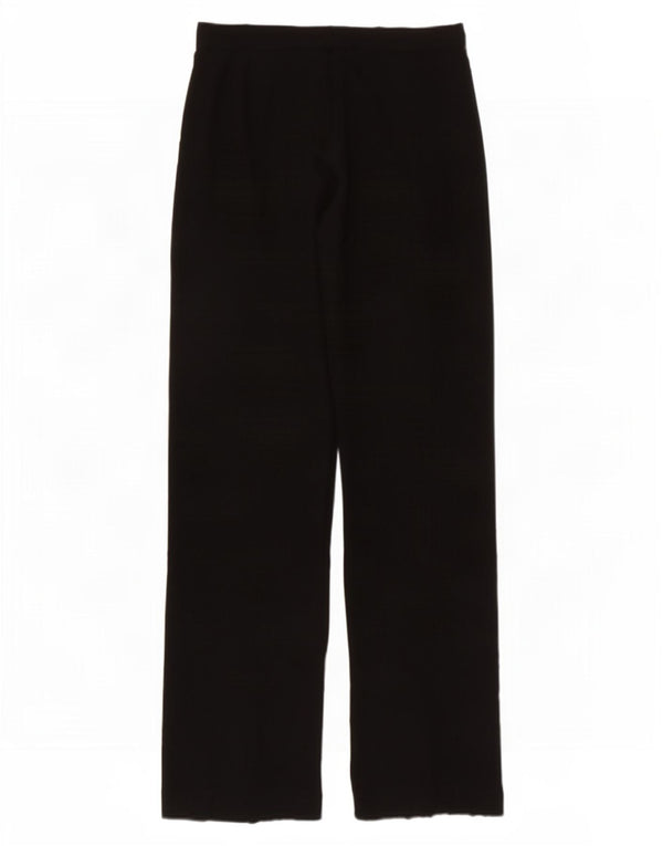 Zara Mujer Pantalones Casuales Rectos Small W26 L29 Viscosa Negra
