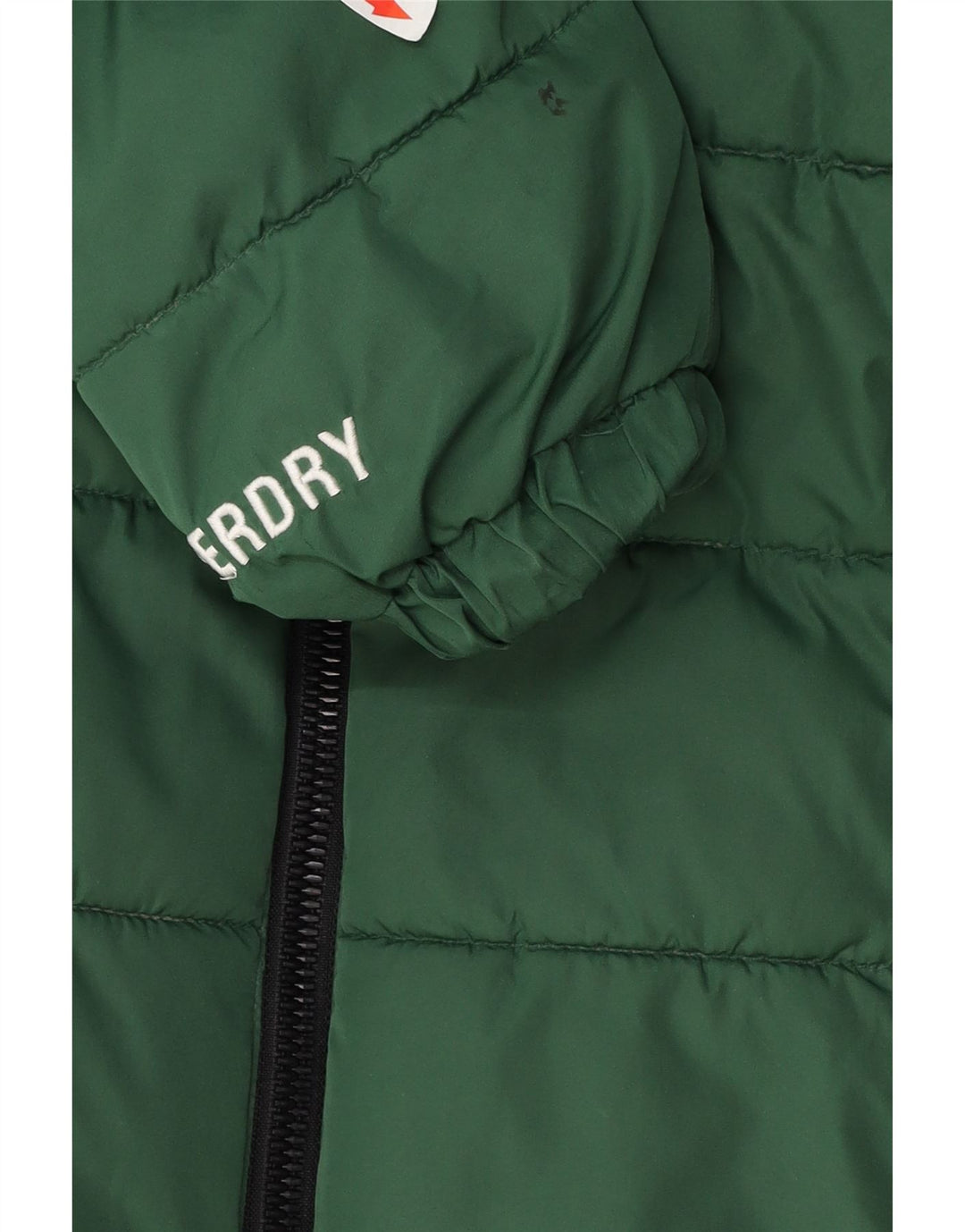 Superdry Chaqueta Acolchada Extragrande Con Capucha Para Mujer UK 10 Small Verde Poliéster