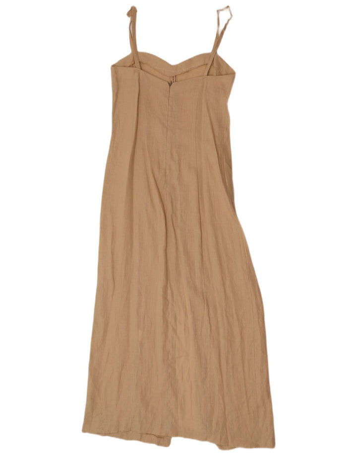 Planet Vestido lencero para mujer UK 40 Medium Beige Linen
