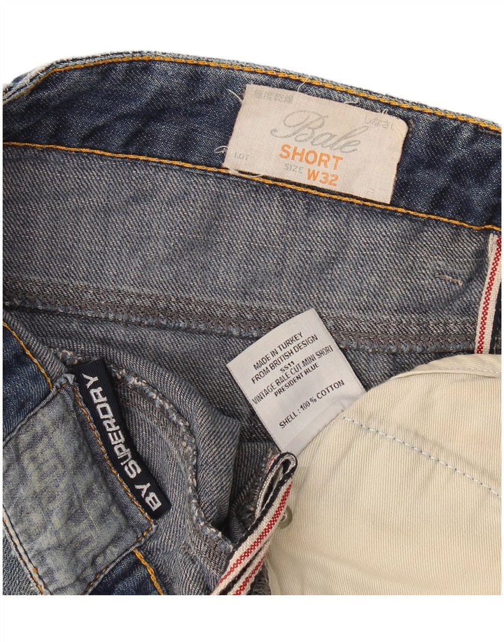 Pantalones cortos vaqueros Superdry para mujer W32 Algodón azul grande