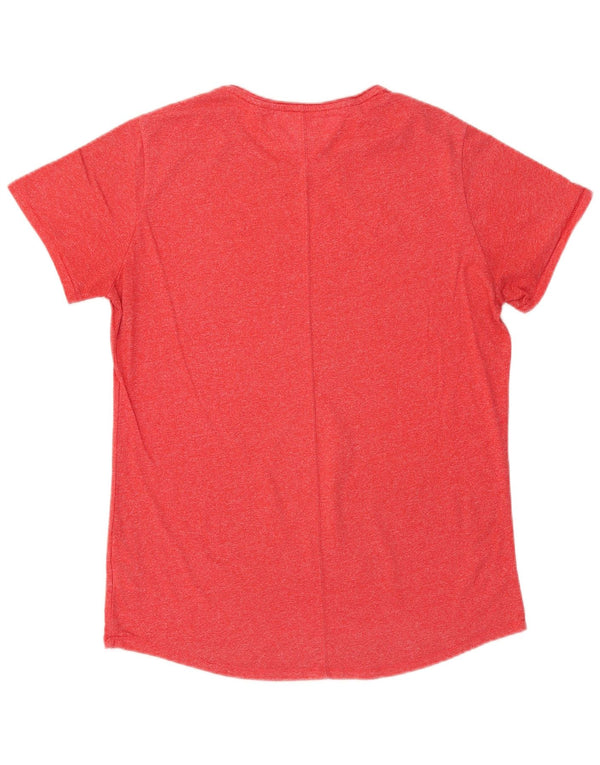 Tommy Hilfiger Camiseta para hombre Top grande de algodón moteado rojo