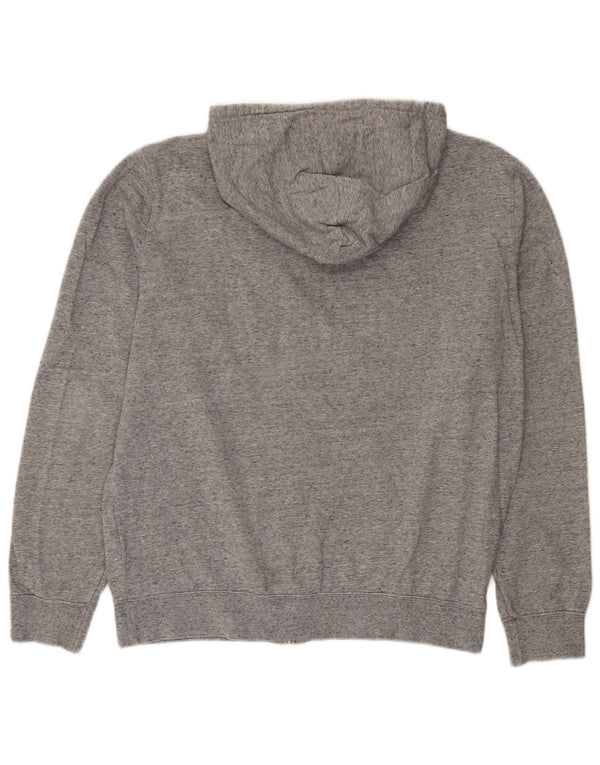 Champion Sudadera con capucha y cremallera para hombre, tamaño grande, algodón moteado gris