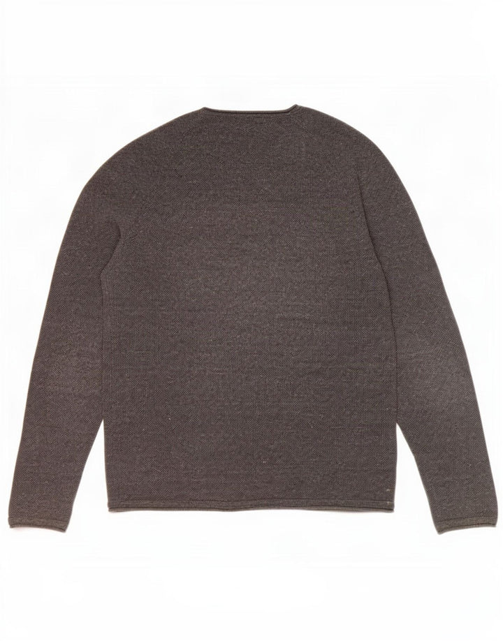 Jack & Jones Hombre Top Manga Larga Grande Gris Algodón