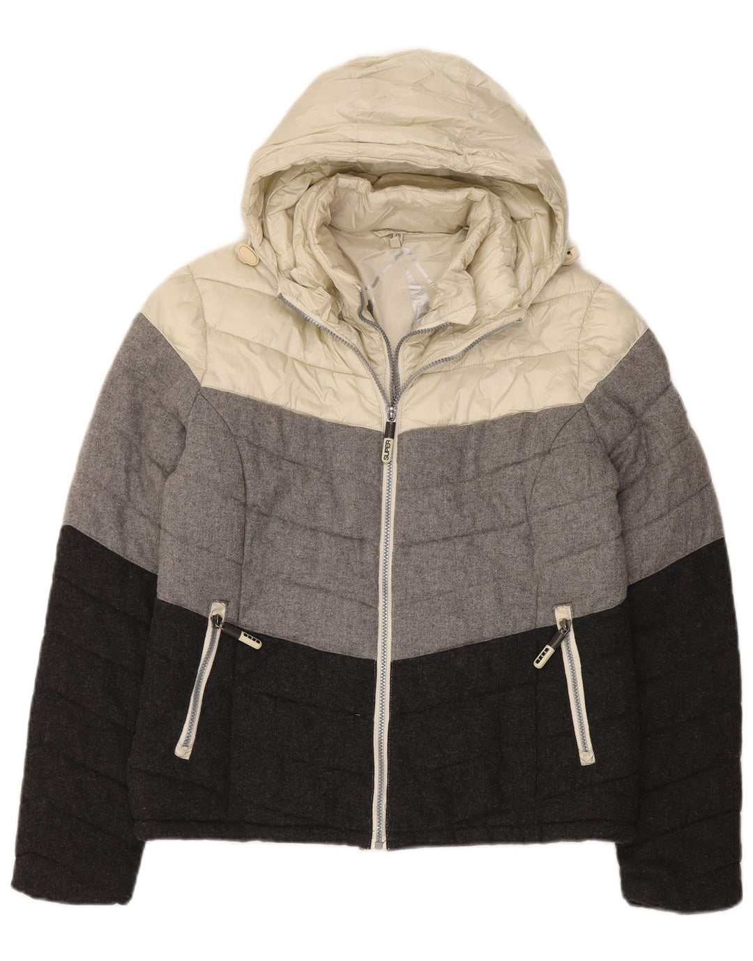 Superdry Mujer Chaqueta Acolchada Con Capucha ES 40 XL Multicolor Colorblock