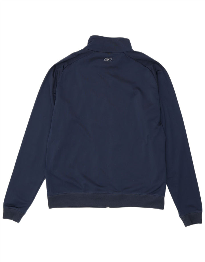 Reebok - Chaqueta de chándal para hombre, talla pequeña, color azul marino, poliéster