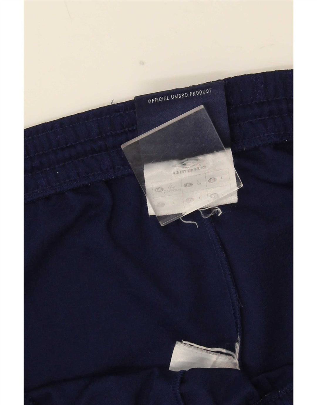 Pantalones cortos deportivos Umbro para hombre, talla grande, azul marino, a rayas