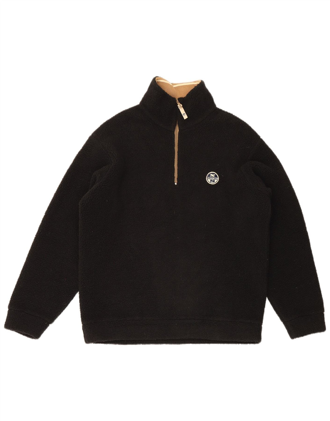 North Sails Jersey De Forro Polar Con Cremallera Para Hombre Pequeño Poliéster Negro