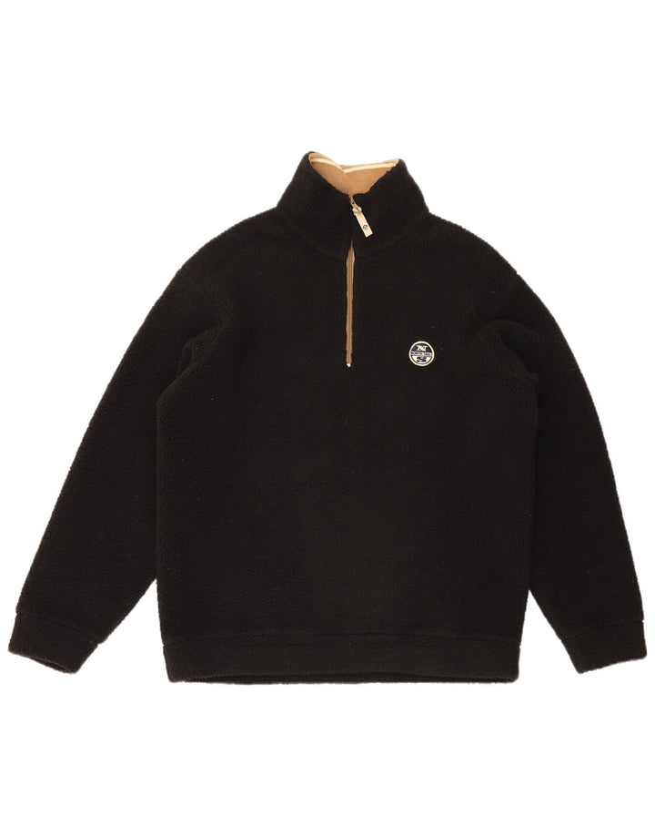 North Sails Jersey De Forro Polar Con Cremallera Para Hombre Pequeño Poliéster Negro