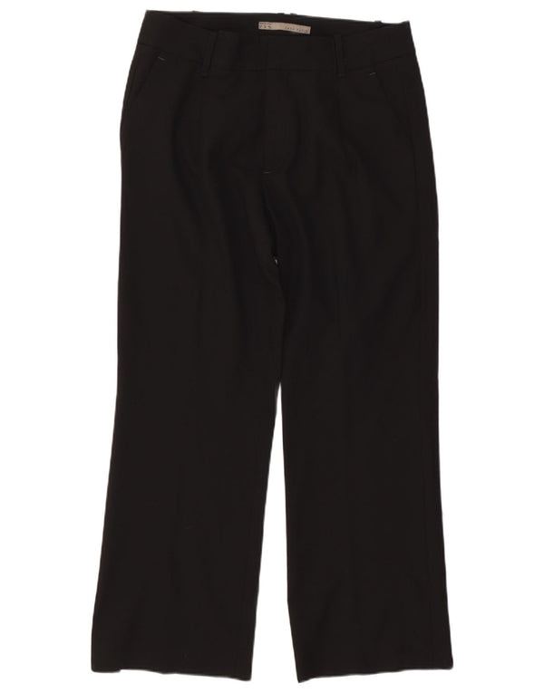 Zara Pantalón Chino Recto Mujer EU 44 XL W34 L27 Viscosa Negra