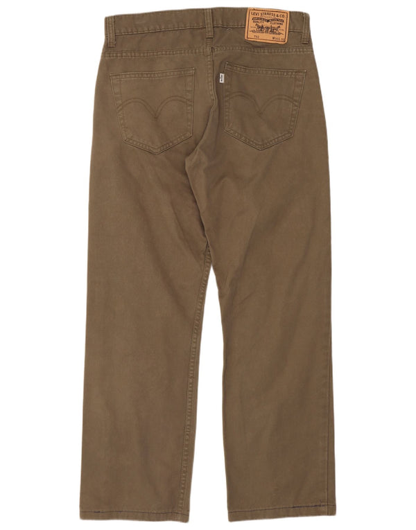 Levi's Hombre 752 Pantalones Casuales Rectos W30 L28 Algodón Caqui