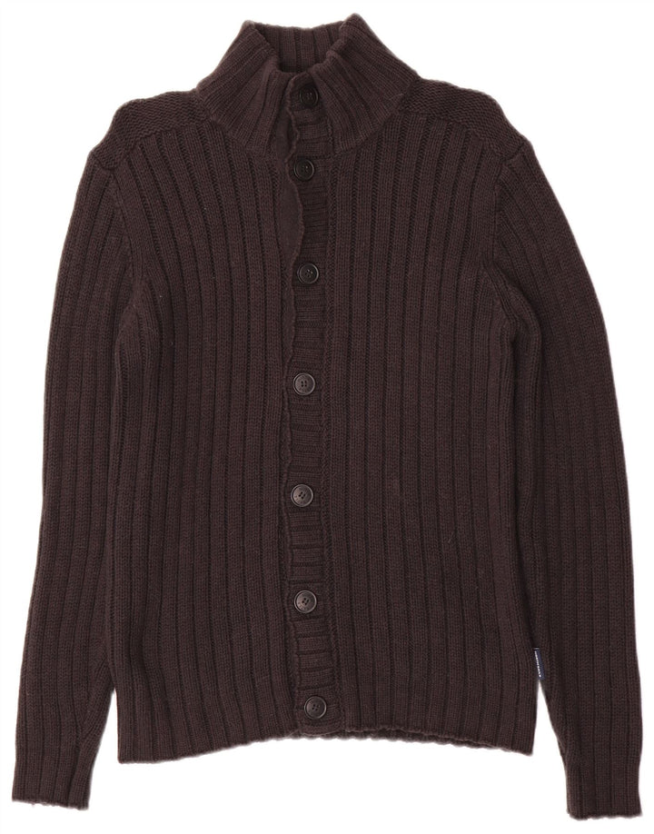 North Sails Cárdigan Para Hombre Suéter Grande De Lana Negra