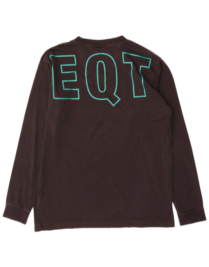 ADIDAS Hombre Graphic Top Manga Larga Grande Negro Colorblock Algodón