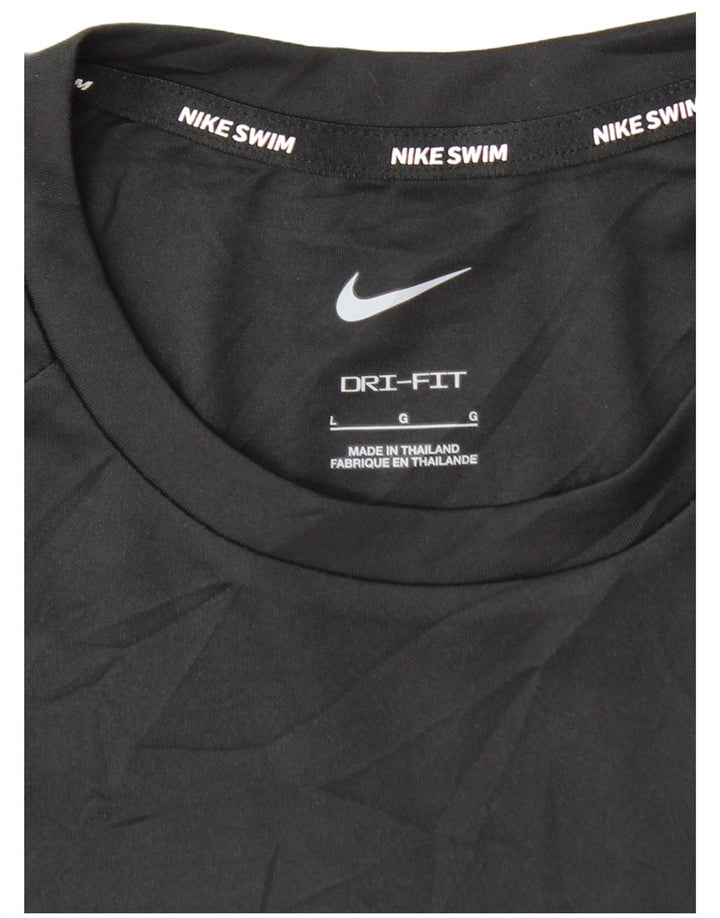 NIKE Hombre Dri Fit Top Manga Larga Grande Negro
