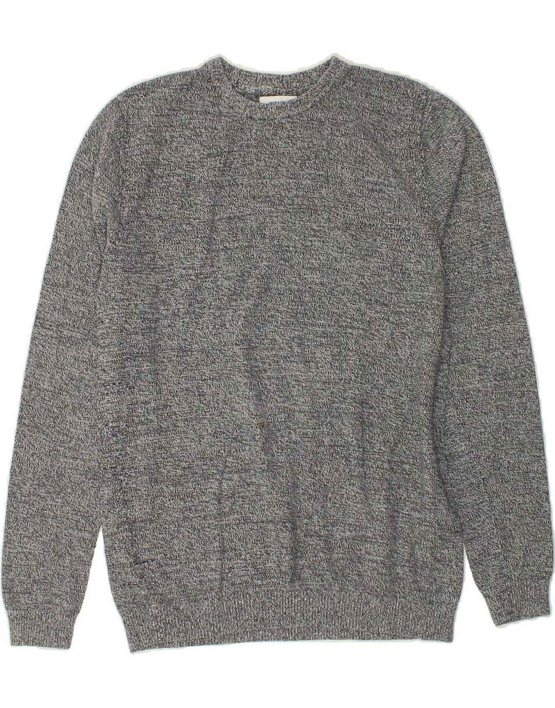 JACK & JONES Mens Crew Neck Jumper Sweater Medium Grey Flecked Cotton Vintage Jack & Jones and Second-Hand Jack & Jones from Messina Hembry 