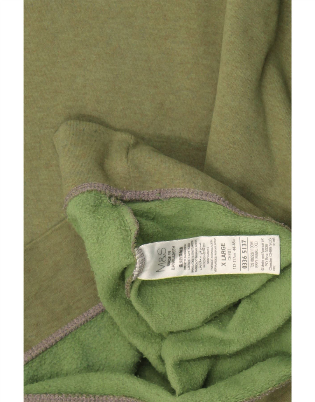 Marks & Spencer Hombre Sudadera Jumper XL Caqui Algodón