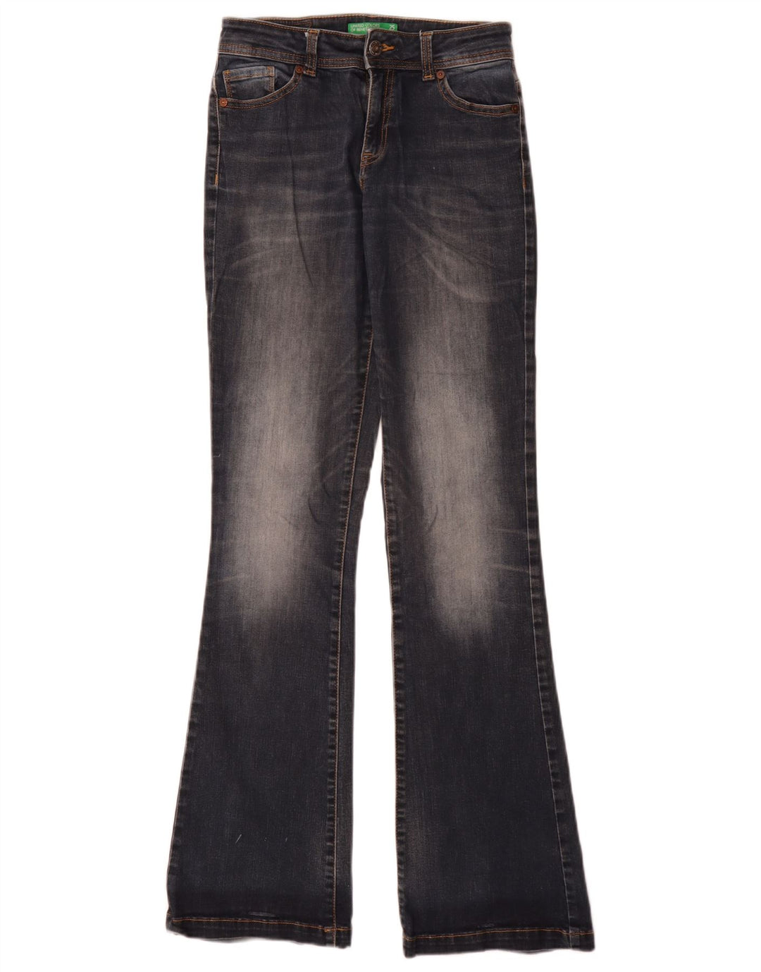 Benetton Vaqueros Acampanados W25 L33 Azul