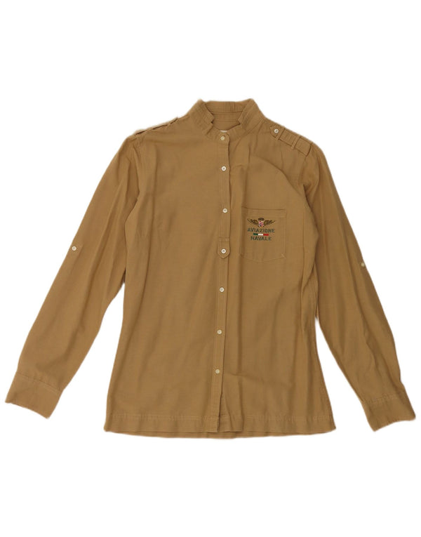 Aviazione Navale Camisa militar para mujer UK 10 Small Khaki