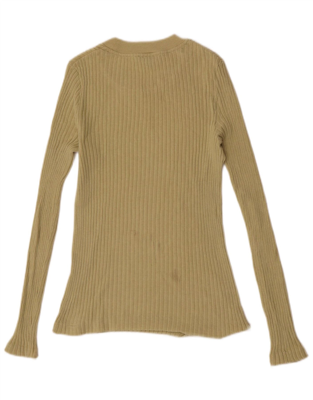 Massimo Dutti Top Mujer Manga Larga UK 8 Small Caqui