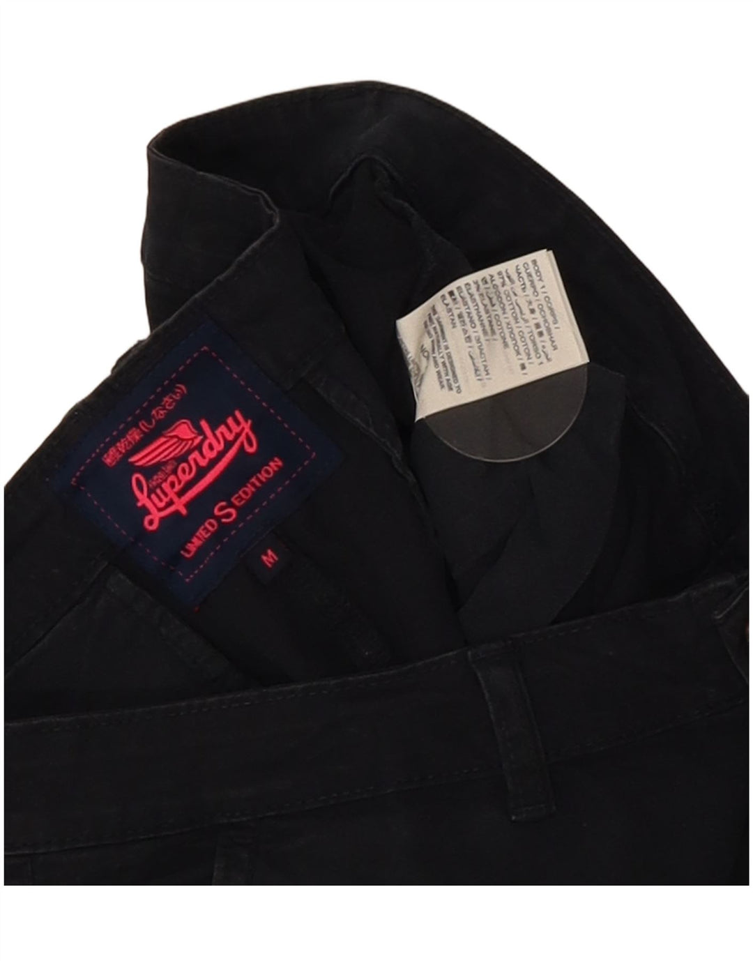 Pantalones cortos chinos Superdry para mujer Medium W30 Azul marino Algodón