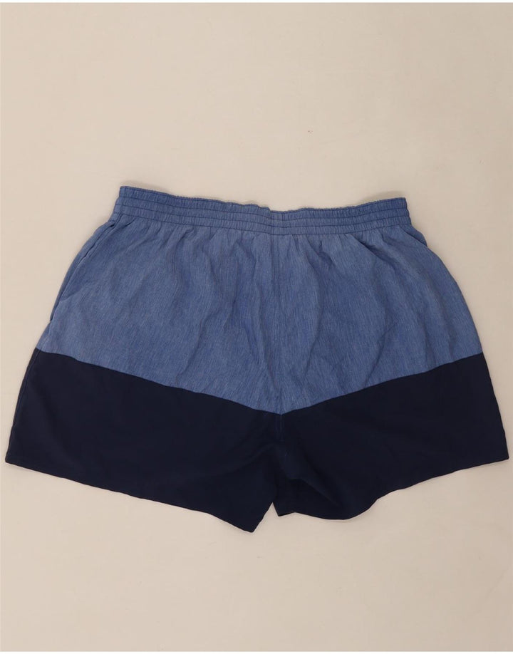 NIKE Mens Swimming Shorts 2XL  Blue Colourblock Polyester Vintage Nike and Second-Hand Nike from Messina Hembry 