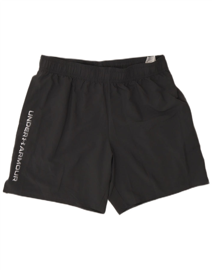 Under Armour Pantalones cortos deportivos regulares con gráfico para hombre XL Poliéster gris