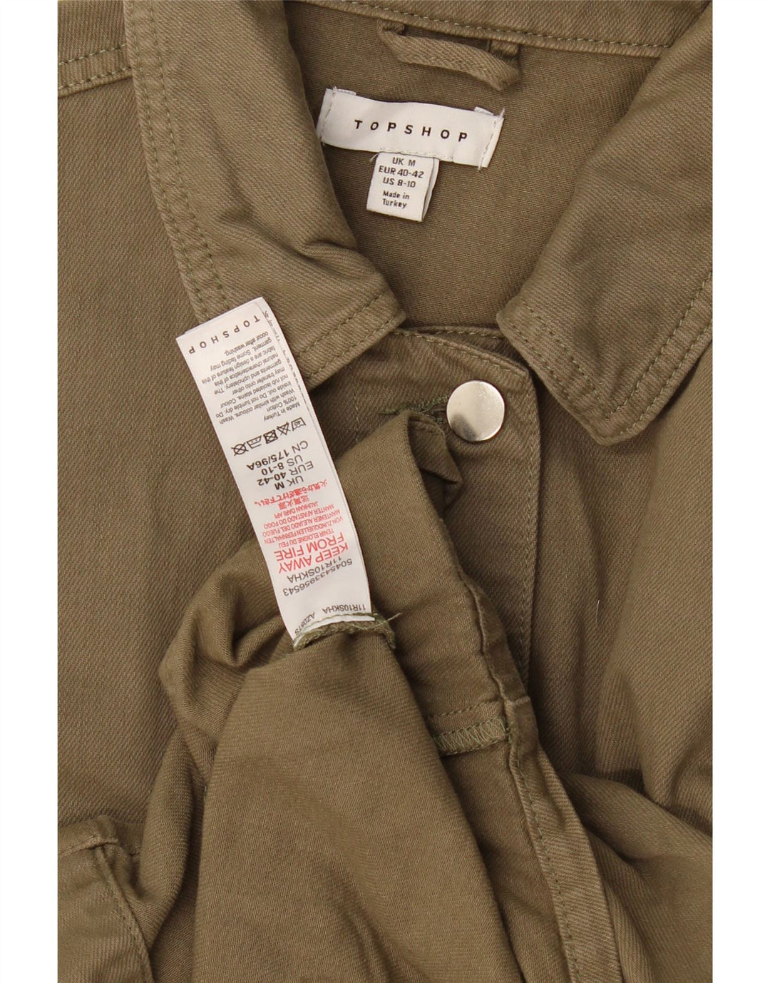 Topshop Chaqueta Bomber Extragrande para Mujer UK 14 Algodón Caqui Mediano
