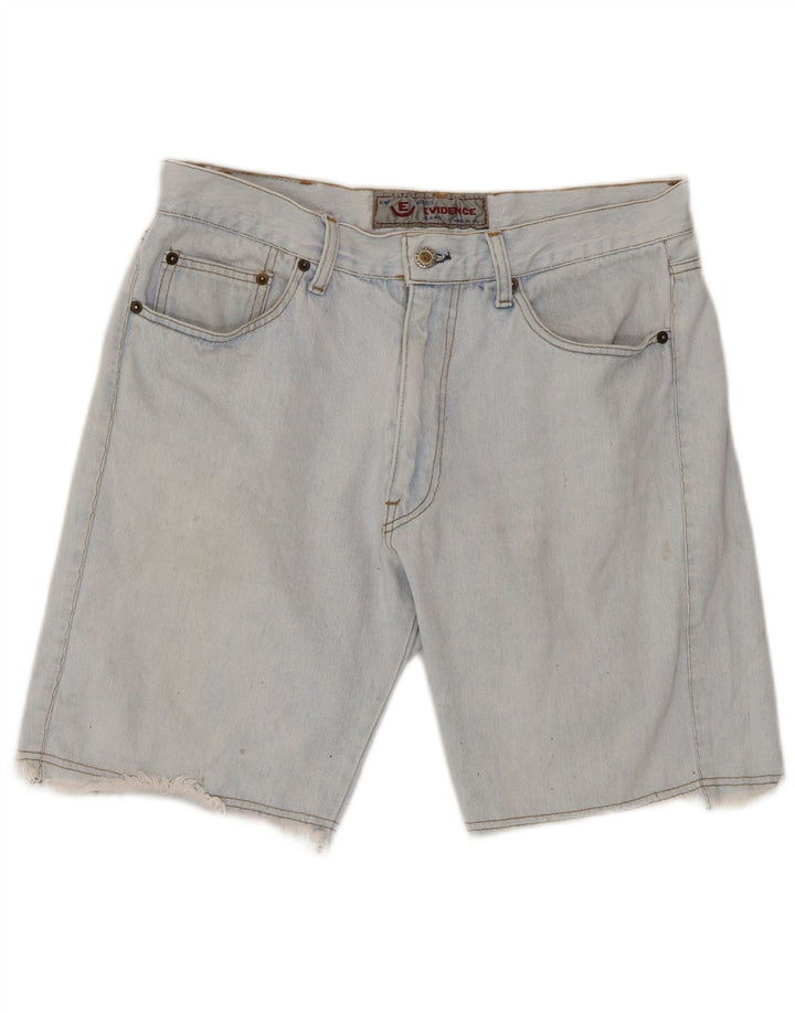 EVIDENCE Shorts vaqueros para hombre W32 Azul medio