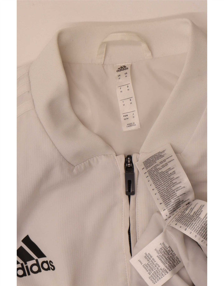 Adidas Hombre Chándal Top Jacket Medium Blanco Colorblock Poliéster