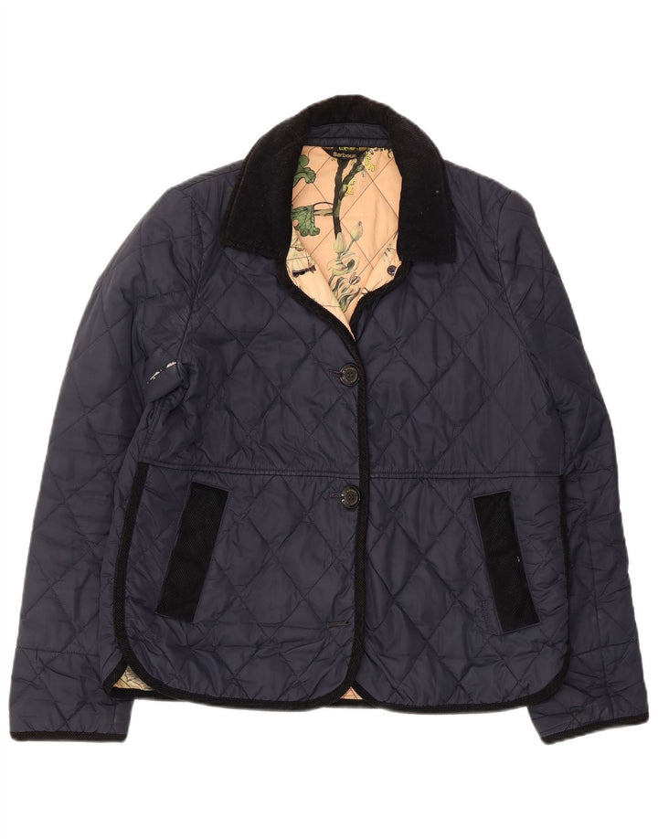 Barbour Chaqueta Acolchada Para Mujer UK 12 Medium Azul Marino