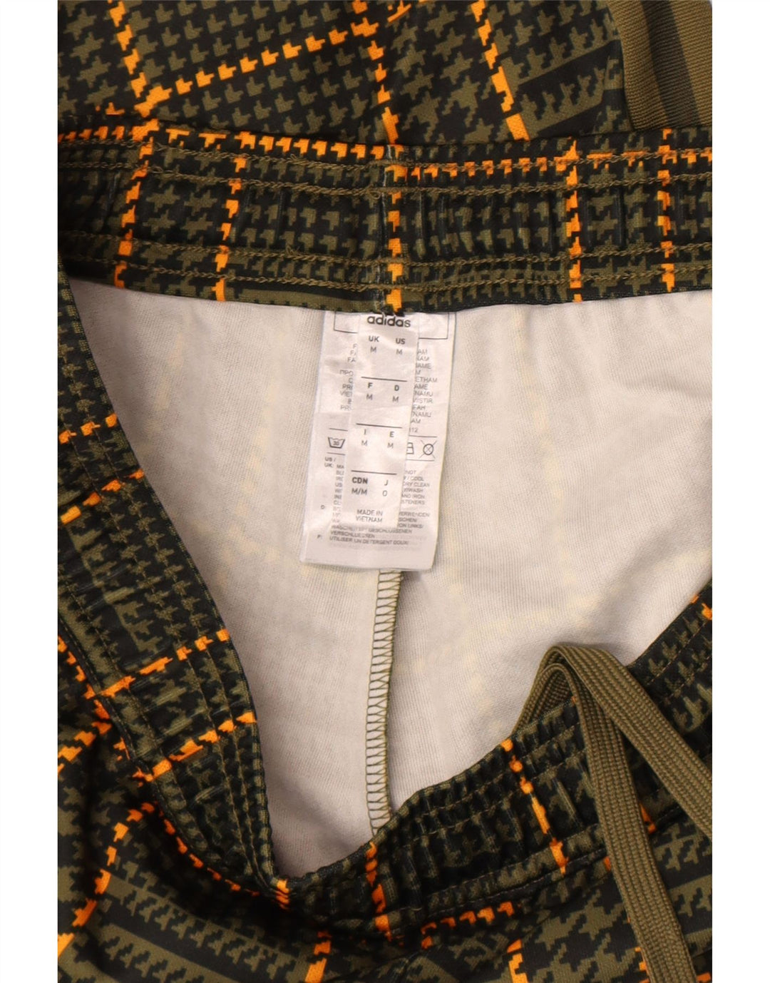 Pantalón De Chándal Adidas Hombre Verde Medio Pata De Gallo Poliéster