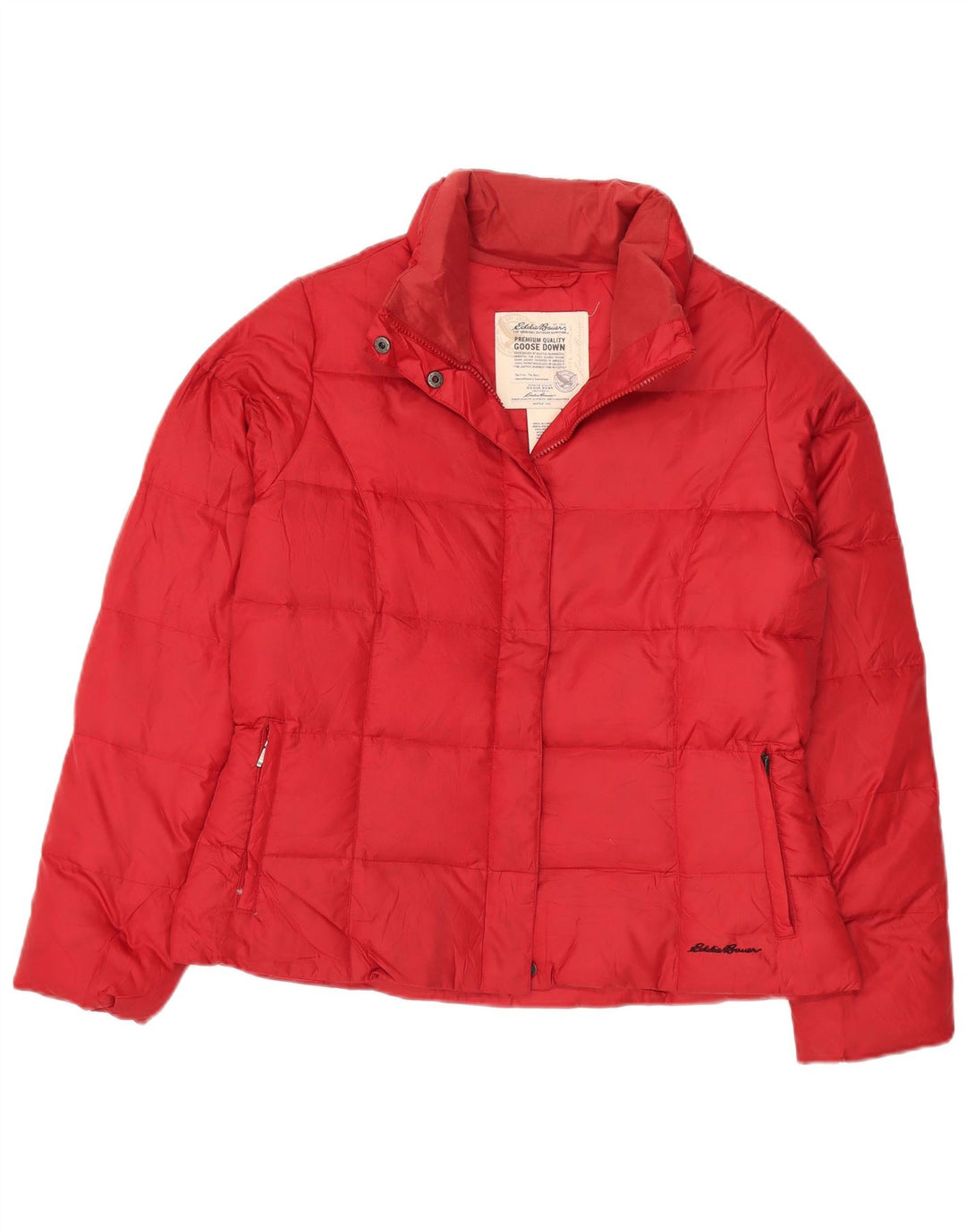Eddie Bauer Chaqueta acolchada para mujer UK 46 Grande Poliéster rojo