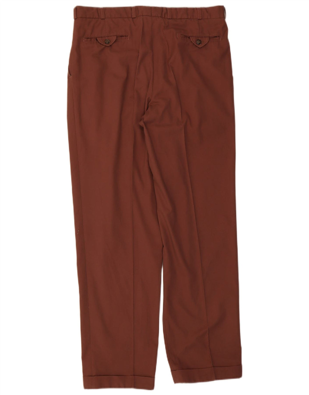 Vintage Hombres Pegged Traje Pantalones W34 L32 Marrón