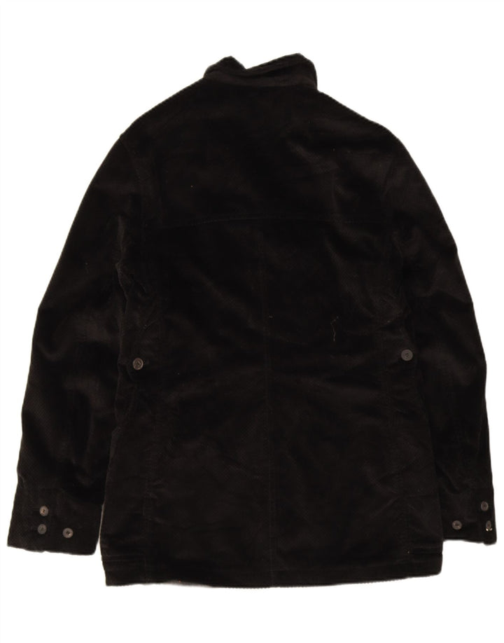 Capalbio Chaqueta Blazer de Terciopelo con 4 Botones para Mujer IT 44 Algodón Negro Mediano