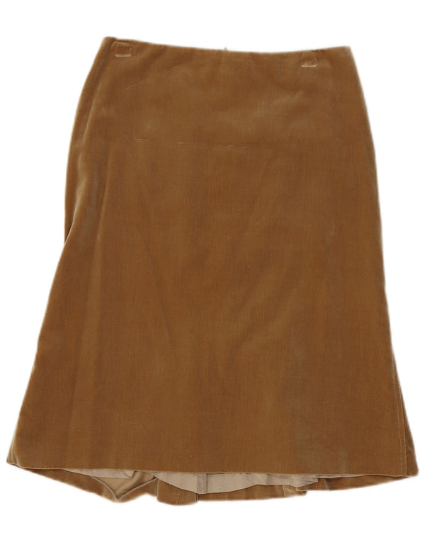 Falda trompeta de pana vintage para mujer W28 Beige medio